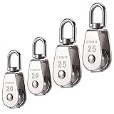 polea tendedero gancho 【Material】- La polea simple está hecha de acero inoxidable 304, que es fuerte, a prueba de óxido, resistente al desgaste, resistente a la corrosión, con alta capacidad de carga y rotación flexible.