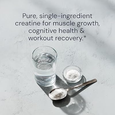 Blueprint Bryan Johnson Creatine Monohydrate Powder Amino Acid Powder - Supplement Supports Muscle Growth, Recovery, Strength & Focus Unflavored Creatine for Women & Men 5g Dose 100 Servings
