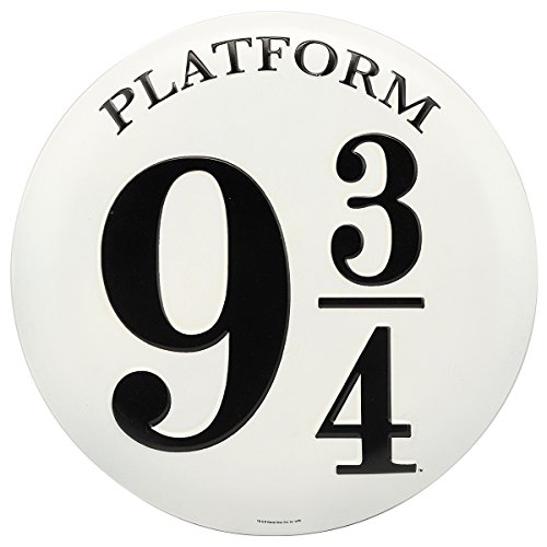 Harry Potter Platform 9 3/4 Embossed Metal Sign - Vintage Harry Potter Sign for Bedroom or Movie Room