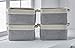 Weixuan Collapsible Large Storage Bins Basket [4-Pack] Canvas Fabric Tweed Storage Organizer Cube Set W/Handles for Nursery Kids Toddlers Home and Office