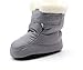 Newborn Baby Boys and Girls Waterproof Winter Warm Snow Boots (13cm(6-12months), Gray)