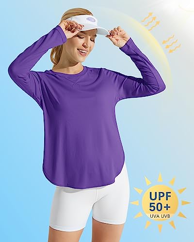 Image of G4Free Lightbreeze Womens UPF 50+ Long Sleeve Workout Tops Quick Dry UV Sun Shirt Running Gym Hiking Yoga Casual Lightweight