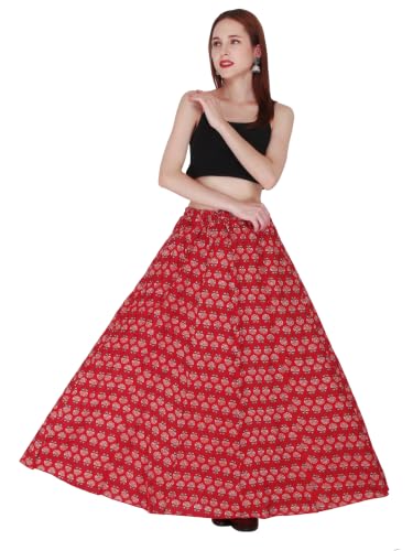 Image of Sttoffa Cotton Printed Women Wear Maxi Long Skirt 40 inch inch Full Length