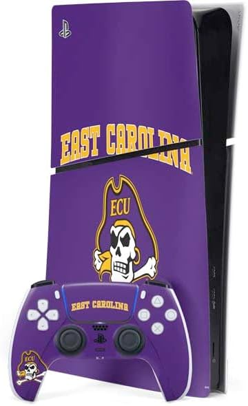 Skinit Decal Gaming Skin Compatible with PS5 Slim Digital Edition Bundle - Officially Licensed East Carolina University Pirates Greenville NC Design
