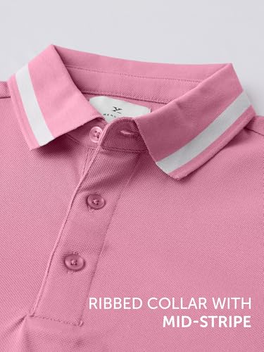 Image of XYXX Men's Apex Mercerized Cotton Striped Collar Pique Polo T-Shirt