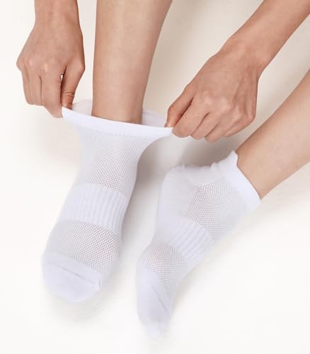 Breslatte 6pairs Ankle Socks for Women Men Breathable Mesh Low Cut Socks Soft Cotton Daily Athletic3