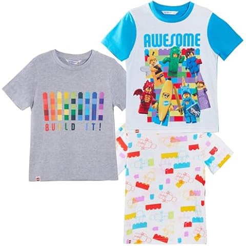 LEGO Kids T-Shirt 3 Pack for Ages 5-6 Cover