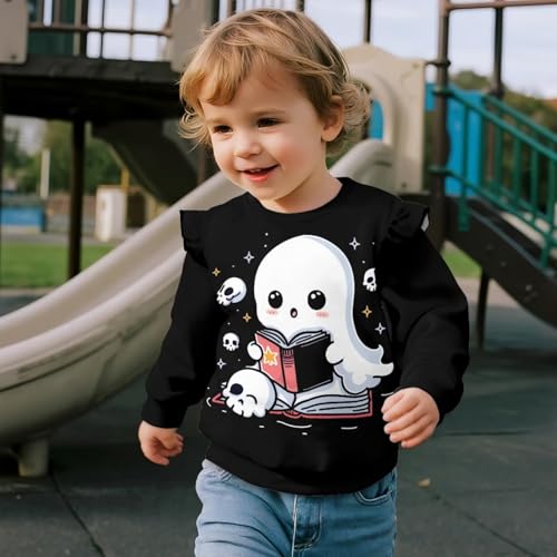 Upetstory Toddler Baby Girls Ruffle Shirt Casual Pullover Long Sleeve Tops4