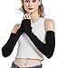 NOVAWO Wool Blend Warm Arm Warmers Super Soft Long Fingerless Gloves for Women