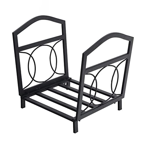 Support de stockage de bûches robuste avec structure en métal traité - 3