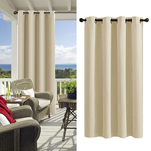 Rideau imperméable durable de qualité supérieure beige 254 cm