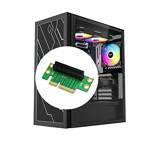 SinLoon PCI- Express 4X Riser Card 90-Degree Adapter Card PCI-E 4X Extender Extension Card for 1U, Small Computer and Server Case (PCIE 4X)
