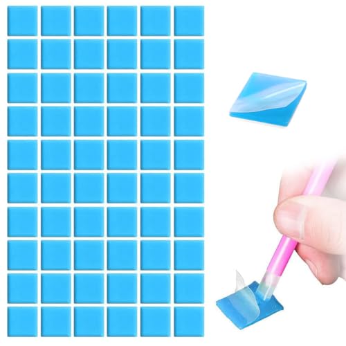 60 Pcs Painting Glue Clay Wax for DIY Diamonds Art Painting 2x2cm Blue