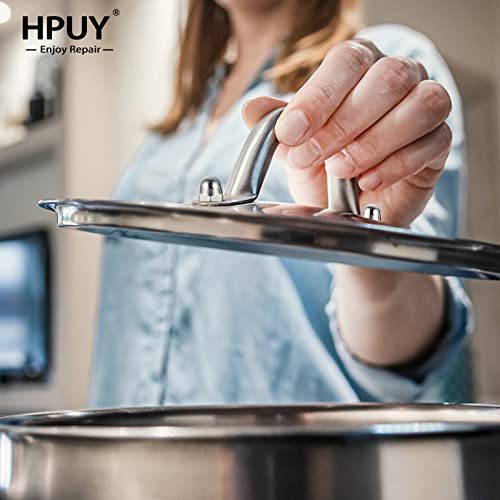 Hpuy Tempered Pot Glass Lid Handle Replacement Compatible For Instant Pot, Stainless Steel Handle Of Glass Lid Accessories For 5 Qt/L,6 Qt/L And 8 Qt/L,Only Handle Replacement Kits #TOP1