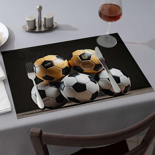 Set de table moderne football rose comedor pour protection table - 2
