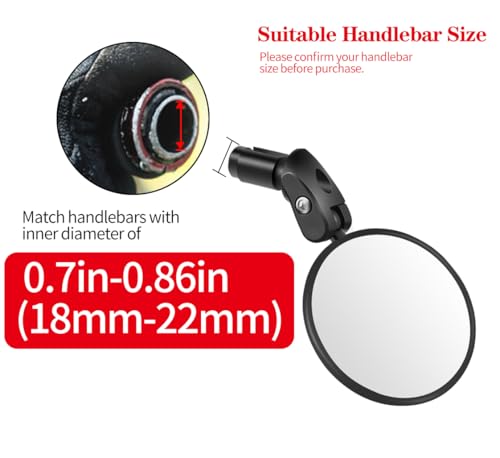2PCs Adjustable Bicycle Rearview Mirror