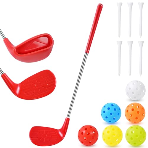 36 Backyard Golf Club Set with Oversize Heads Golf Balls Bucket Golf Game Chipping Clubs for Adults Outdoor Yard Training Practice Gift (Right Hand) (36in/Adult (13+))