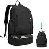 suradar Mochila Deporte Mujer, Deportiva Bolsa de Gimnasio Natación Yoga Negro