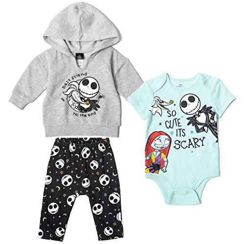 Image of Disney Classics Winnie the Pooh Mickey Mouse Baby Hoodie Bodysuit and Pants 3 Piece Outfit Set (Newborn - 24 Months)