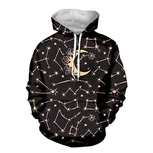 Image of Forchrinse Green Palm Tree Sea Beach Mens Hoodies Pullover Long Sleeve Fleece Hoodie Cozy Sport Casual Outwear