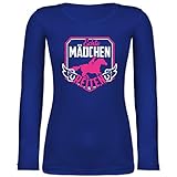 Das Damen Longsleeve aus 100% Baumwolle mit Rundhals-Ausschnitt ist eher eng-anliegend tailliert und mit einem tollen Motiv verziert ein Must-Have für jede Frau