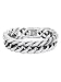 PROSTEEL Mens Silver Bracelet Cuban Link Bracelets for Men Stainless Steel Present Hip Hop Fashion Mens Jewelry with Gift Box