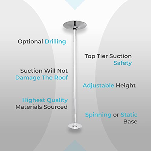Luxton Home Professional Spinning Dancing Pole with No Gloves and Carrying Bag - Thumbnail 6
