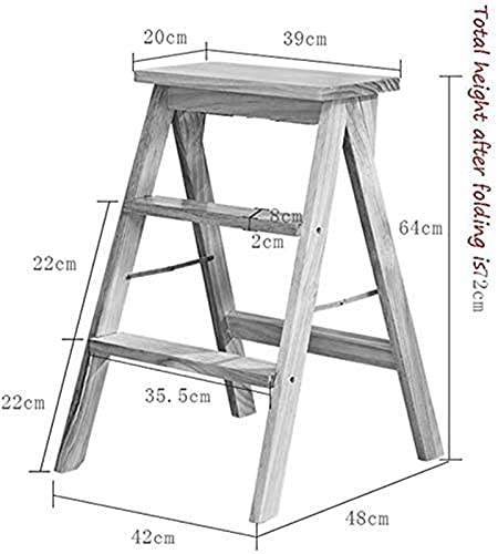 Tabouret escabeau portable multifonction pliable bois massif bar