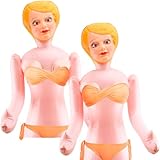 2 Pieces Inflatable Funny Doll Prank Blow Up Doll Tricky Inflatable Doll for Bachelorette Party Prank Gag Gift Halloween Holiday Decoration