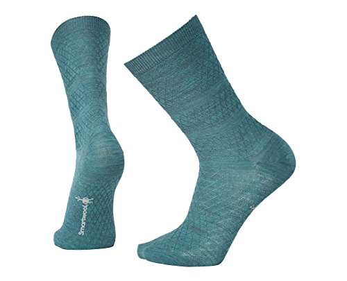 Smartwool Texture Crew Mediterranean Green Heather LG (Women's Shoe 10-12.5)