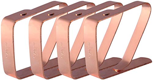 HUAFA 4 Pack Clips de Mantel,Enchapado de cobre Pinza para Mantel Cubierta,Grosor máximo 5cm (Oro de rosa) Cover