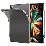 ESR Matte Case Compatible with iPad Pro 12.9 Inch 2021 (5th Generation), with Pencil Holder, Soft Flexible Back Cover, Supports Pencil Wireless Charging, Project Zero Series, Frosted Black