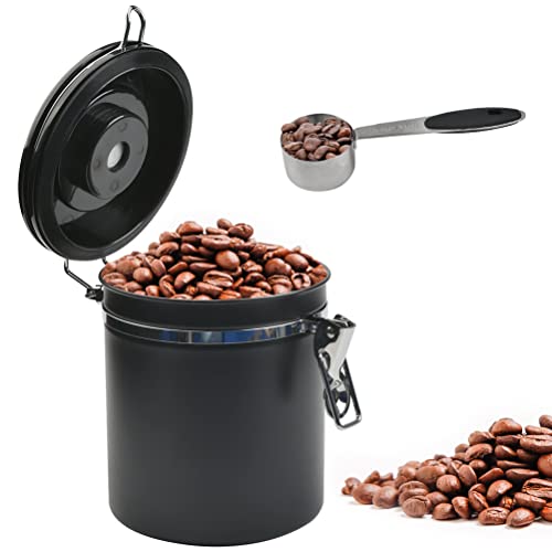 JAOMON Jarra de Café, Recipiente Hermético Sellado al Vacío, Recipiente para Café, té, Dulces, Especias, Tarros Tarros…
