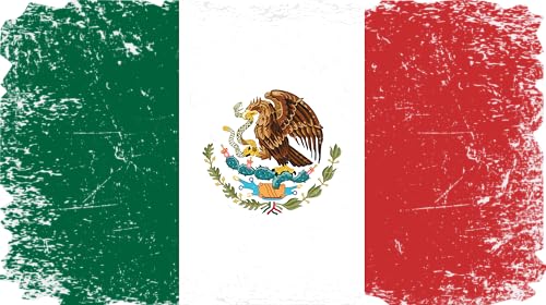 Stickios Mexico Car Sticker - Distressed Mexican National Flag Vinyl