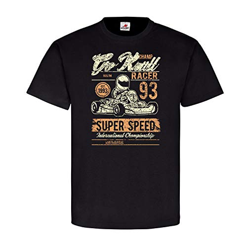 T-shirt de course Go Kart Champ Speed Racing vêtement sport mécanique noir XXXXL