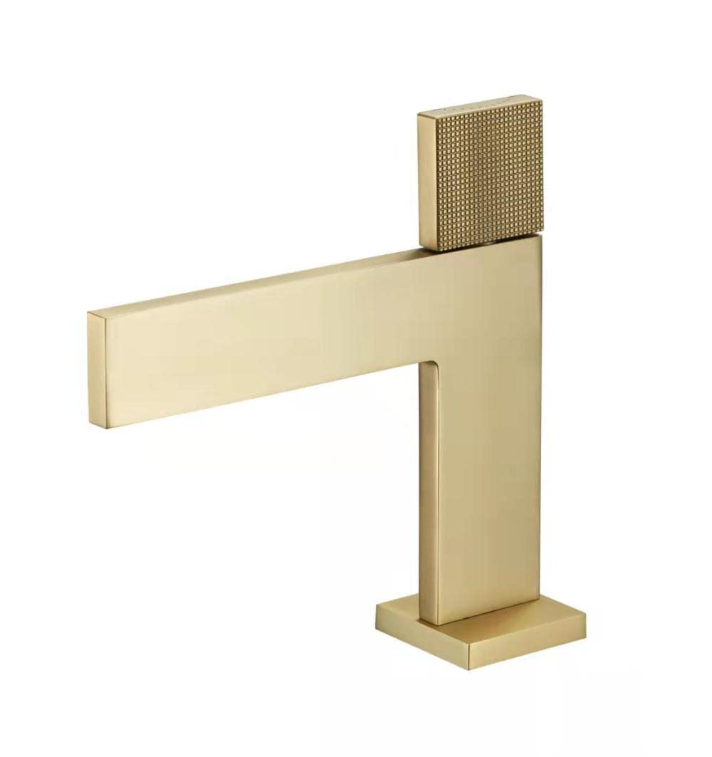 Mitigeur Monotrou Nickel et Or Sifang au design carré haut de gamme pour lavabo