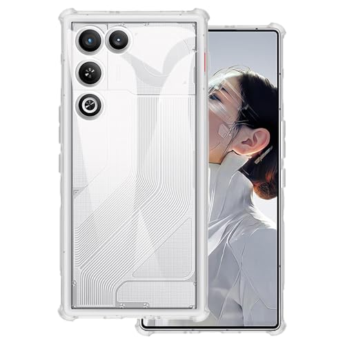 OAGELIM �P�[�X ZTE Nubia Red Magic 11 Air Trace 5G �Ƃ̌݊������� Case �ϏՌ�TPU�\�t�g�t���L�V�u���W�F���ی�d�b�J�o�[ �σX�N���b�`���~���^���[���x���̑ϗ��� (�N���A)