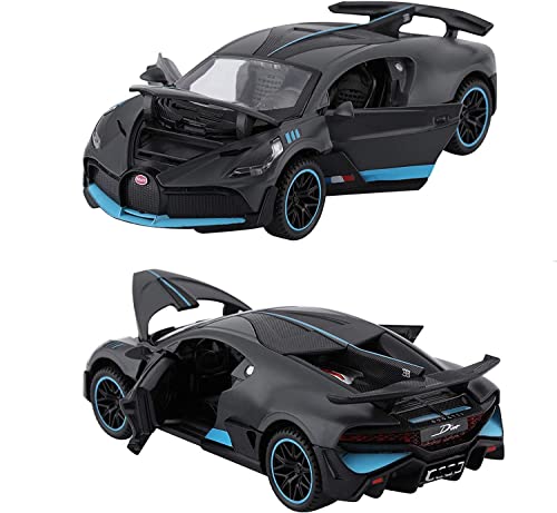 Image of 1 /32 Buggatti Divo Model Car with Box, Zinc Alloy Pull Back Toy car with Sound and Light for Kids Boy Girl Gift?Colors as Per Stock? (Buggatti Divo)