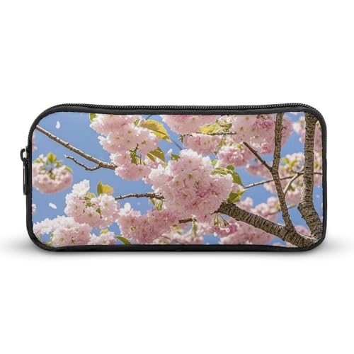 LHDGSJE Kersenbloesem Etui Lichtgewicht Potlood Tas Pen Pouch Grote Capaciteit Kantoorbenodigdheden Organizer, Wit, 22*12*5cm, Etui