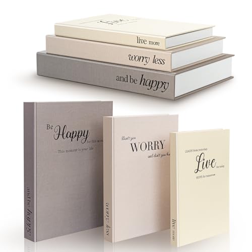 Jerriecori Decorative Books for Home Decor - Stackable Fake Books