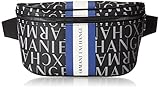 Logo Pattern Armani Exchange Herren Essential, Dino, Printed Logo Waistbag, Nero