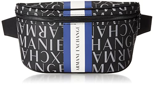 Armani Exchange Herren Essential, Dino, Printed Logo Waistbag, Nero
