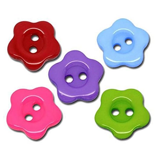 jooks pintado botones de 2 agujeros botones de madera Botones de costura Plain varios pintado en forma de flor perfecto para manualidades con adornos y manualidades 25 pcs (14 mm)