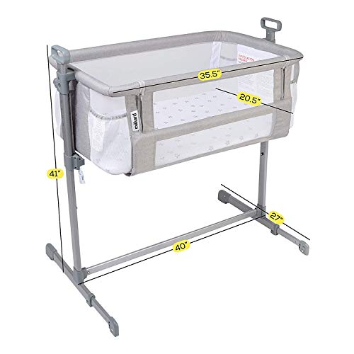 Milliard Bedside Bassinet Mesh Breathable Side Sleeper/Portable Infant Crib thumb #3