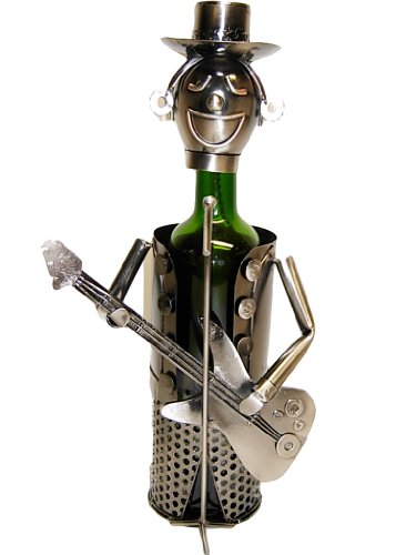 ThreeStar Guitarist Metal Wine Bottle Holder