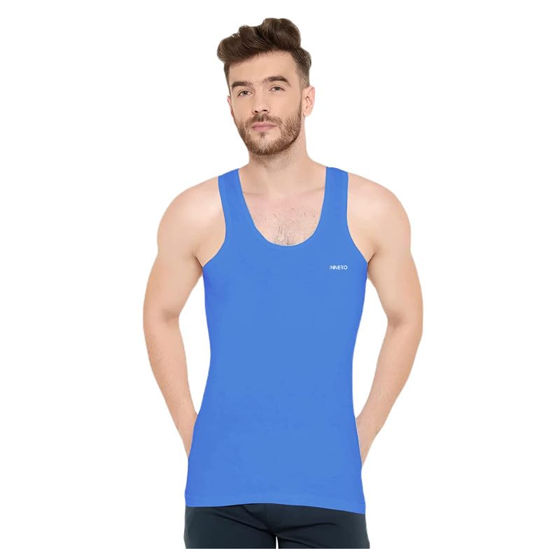 Image of INNERO Men's Multicolor Vest, Baniyan, Ganji, Undershirt, Cotton Vest for Men