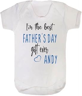 Father's Day My First Fathers Day Gift ever Baby gift Fathers Day Personalised baby clothes Personalised Baby unisex vest CHOOSE COLOR!