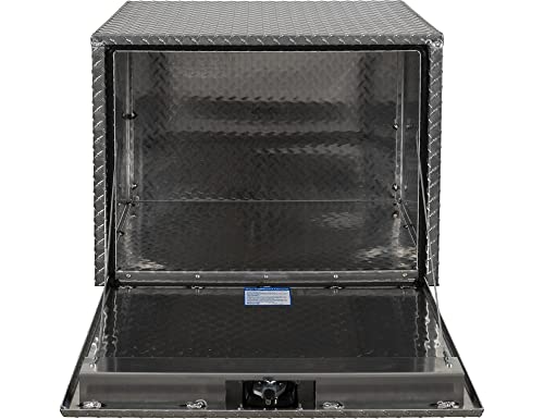 Image of Buyers Products 1705133 Diamond Tread Aluminum Underbody Truck Tool Box, 24 x 24 x 30, Made in USA, .100 in. Thick, Corrosion-Resistant, Locking Compression Latch, Secure Storage for Work Trucks