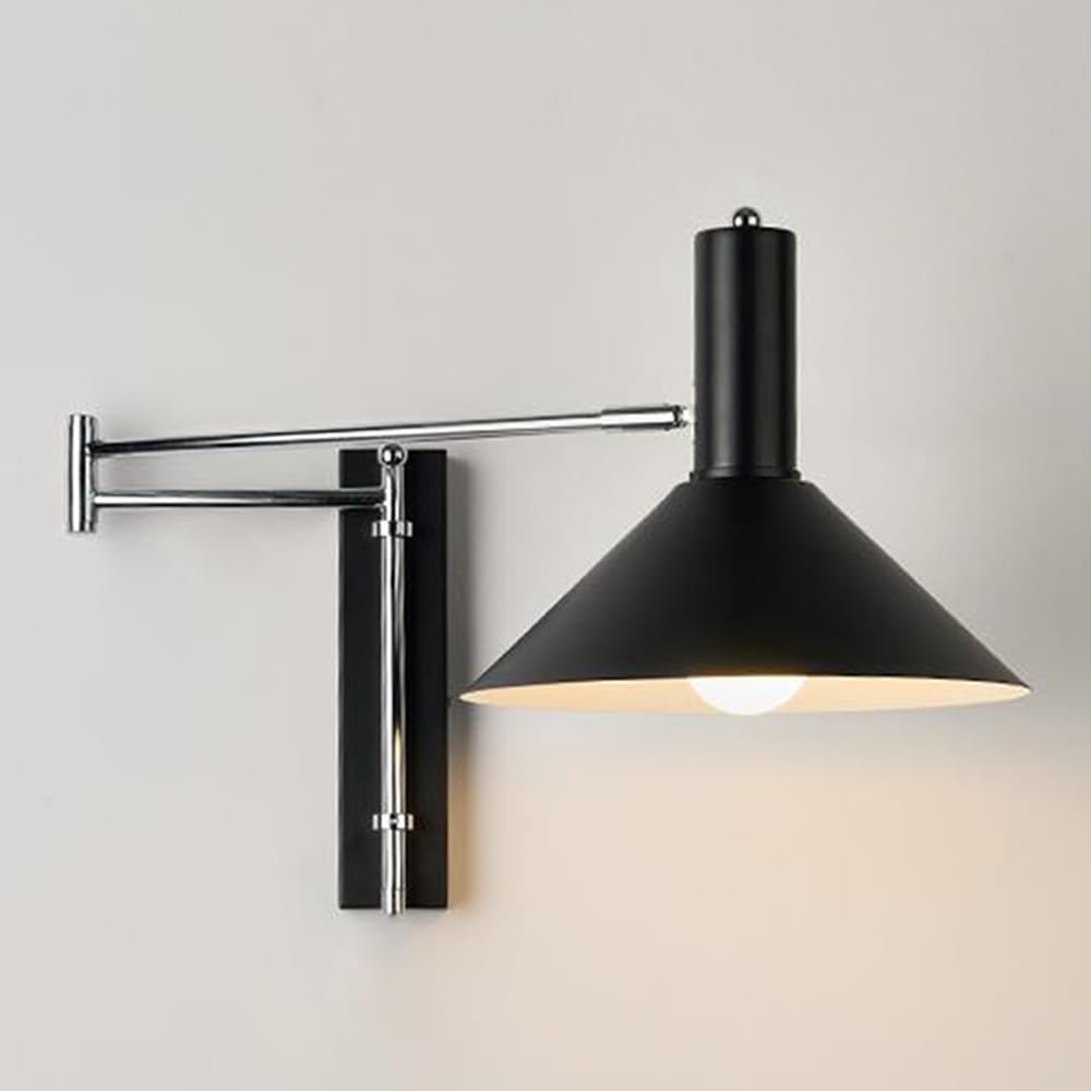 FZQSXAZU Adjustable Swing Arm Wall Lamp for Living Room Nordic Metal Reading Light Creative Retractable Sconce Modern Home Decor Perfect and Ambiance