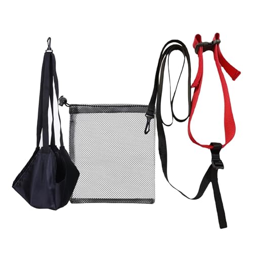 kowaku Swimming Resistance Training Set Swim Drag Parachute Adjustable Portable Supplies Strength Training Bands for Athletes Indoor, Black and Small